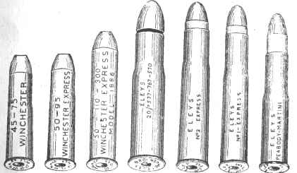 Рис. 29. Типичные патроны дымных экспрессов